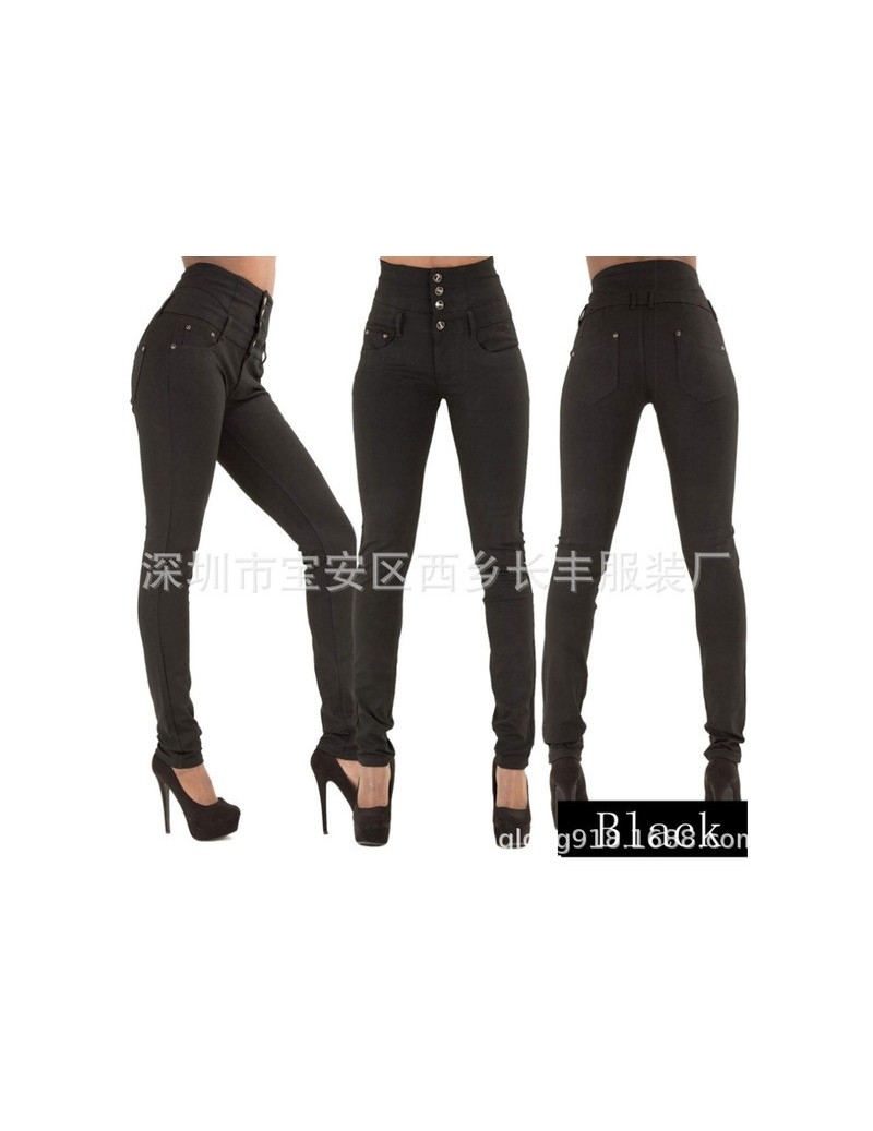 Jeans Woman's Black Jeans Plus Size Pencil Stretch Jeans Female Denim Pants Fashion Women Elastic High Waist Boyfriend Jeans ...
