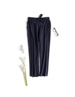 Pants & Capris Women Silk Harem pants 100% REAL silk Solid Loose Ankle-length Elastic waist pants Silk chiffon under pants 20...