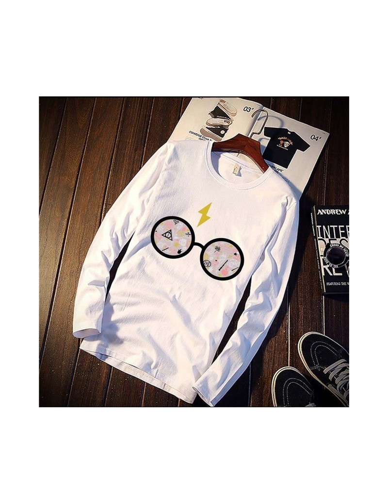 T-Shirts Pure Cotton T-Shirt Funny Harry Harajuku Aesthetics Potter Printed Long Sleeve Fashion Casual Tops & Tees Brand Unis...