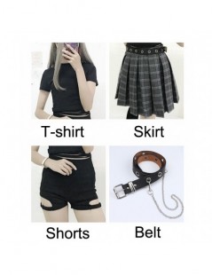 Shorts Black Punk Style Hollow out Shorts High Waist Skinny Sexy Shorts for Women Harajuku Gothic Girls Bandage Shorts - Skir...