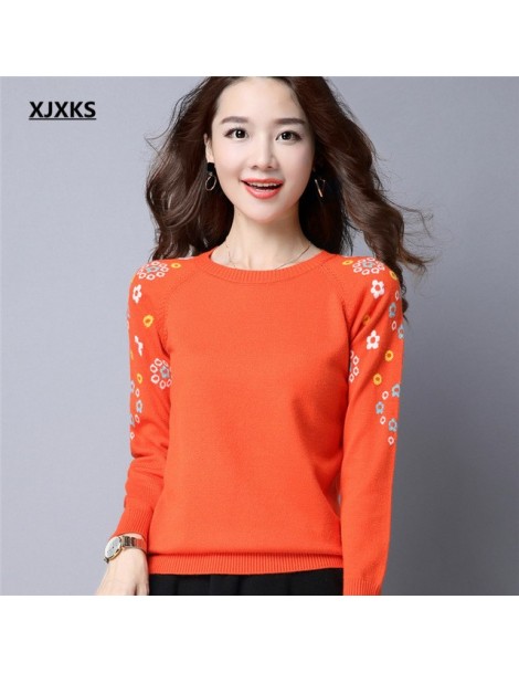 Pullovers Knitted Sweater Women 2019 Autumn And Winter Women Sweaters High Quality Long Sleeve Pullover Ladies Jumper - Orang...
