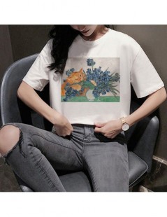 T-Shirts Kawaii Cat Harajuku T Shirt Women Funny Cartoon Ullzang T-shirt 90s Graphic Aesthetic Tshirt Korean Style Cute Top T...