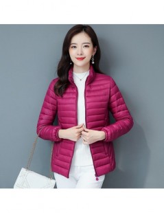 Parkas Winter Parkas Ultra Light Jacket Women Hooded Coat Plus Size 4XL Solid Color Thin Jackets parka female Coats manteau -...