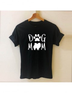 T-Shirts Summer New Heartbeat of Pomeranian T Shirts for Women Dog Mom Tshirt Tops Cotton Short Sleeve Lovely Dog T-shirts - ...
