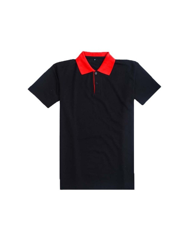 Women Polo Shirt Casual Breathable Patchwork Ladies Polos Plus Size Female Short Sleeve Cotton Polos Shirts XXXL - black red...