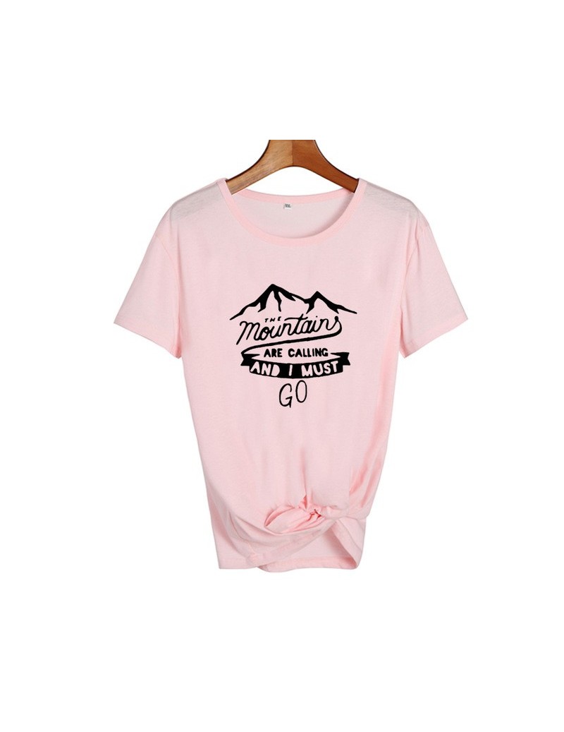 The Mountains Are Calling and I Must Go Travel Lovers Adventure Time Tshirt Camping Harajuku Graphic T Shirts Women Clothes ...