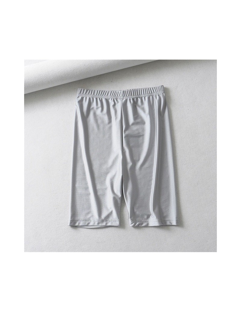 Shorts Women Pearly Legging Shorts High Waist Cycling Shorts Fluorescence Color Shorts - silver - 4I3071494996-1 $27.42