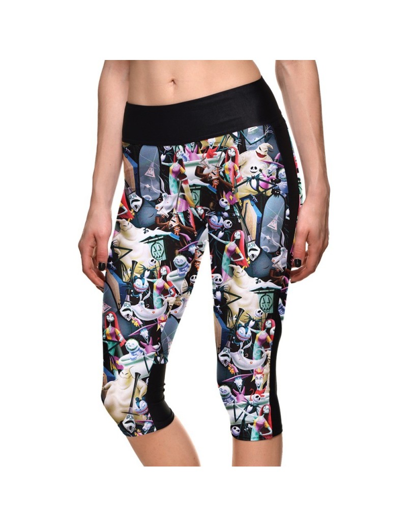 Pants & Capris New Summer Style Fashion Cartoon Pattern Printed Fitness Women Push Up Leggings Sportswear Workout High Waist ...