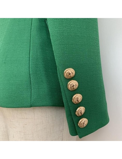 Blazers 2019 Design Green Blazer Women Workwear Office Formal Jacket Double Breasted Buttons Blazers Autumn Plus Big Size Bla...