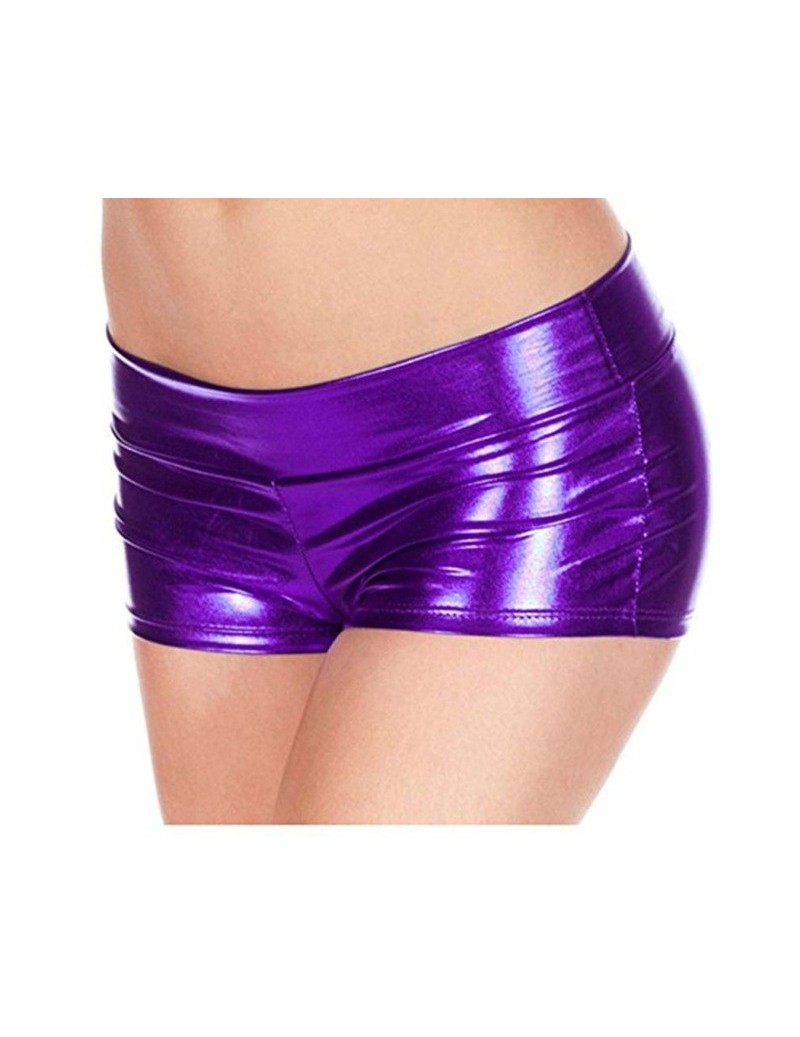 PU Women Summer Short Trouser Funny Imitation Leather Flat Angle Women Fashion Sexy Shorts - PX0926Z - 58111188154127-3