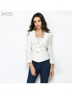 Blazers 2019 New Summer Blazer Women Coat Apricot White Back Mesh Celebrity Runway Party Coats Elegant Lady Blazers - white -...