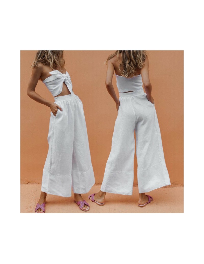 Pants & Capris 2019 New Women Summer Casual Cotton Linen Pants Solid Loose Wide Leg Pants Lady Fashion Beach Soft Full Length...