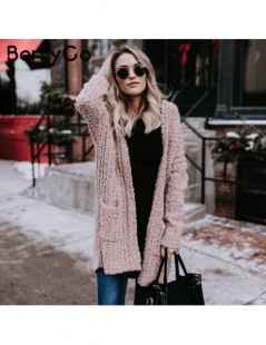 Cardigans Chenille knitting cardigan women sweater Soft casual oversized pink long cardigan 2018 Tricot streetwear winter swe...
