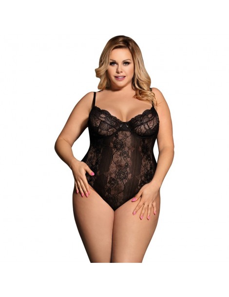 Bodysuits Lace Body Femme Sexy See Though White Black Floral Sheer Plus Size Lace Bodysuit M XL 3XL 5XL Rompers Womens Jumpsu...