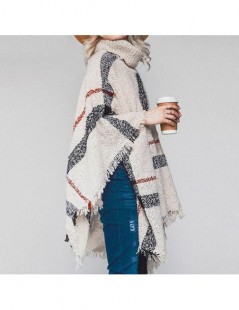 Cloak Poncho Style Coat Autumn Winter Poncho Knitting Turtleneck Women Long Ponchos And Capes Sweater Pullovers Pull Femme - ...