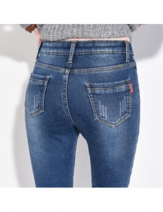 Jeans Plus Velvet Thicker Women Jeans Warm High Waist Trousers Cowboy Pants Stretch Denim Jeans Pants Winter Pencil Jeans - B...