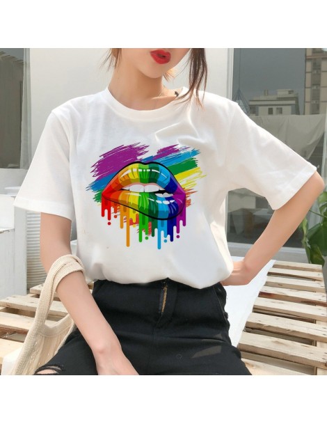 T-Shirts Love Wins lgbt female tee rainbow t shirt lesbian love is love tshirt women lesbian top t-shirt gay femme shirts Cas...