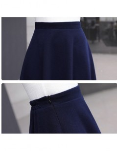 Skirts High Waist Woolen Skirts Womens Winter 2018 Fashion Streewear Wool Long Pleated Skirt With Belt Casual Ladies Saia Lon...