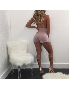 Rompers Sexy Women ladies Summer Bandage Bodycon playsuit chiffon fashion backless v-neck lace up spaghetti strap solid skinn...