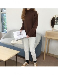Pullovers Women'S Loose Kawaii Thick Solid Color Sweaters Loose Lady Pullover Turtleneck Sweater Female Korean Harajuku Cloth...