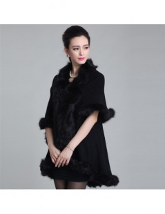Faux Fur New Fashion Women Faux Fur Coat Black White Long Wool Cashmere Cardigan Women Poncho Knitted Sweater Women Scarves 1...