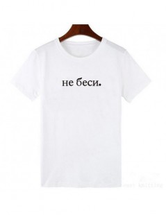 T-Shirts Fashion Women's Tshirts Russian Letter Inscription Print Female T-shirt Summer Women Harajuku Tee - 0251-black - 4R4...