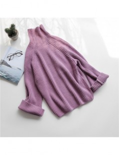 Pullovers Winter Warmer Turtleneck Sweater for Women Loose Korean Candy Color Pullovers Sweaters High Collar Knitted Oversize...