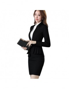 Skirt Suits Fashion womens formal suits Office OL Uniform Designs long-sleeve blazer with skirt Suits Work Wear 2 piece Sets ...