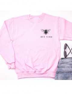 Hoodies & Sweatshirts Bee Kind Pocket Print Sweatshirt Women Streetwear Pullovers Aesthetic Hoodie Save The Bees Graphic Swea...