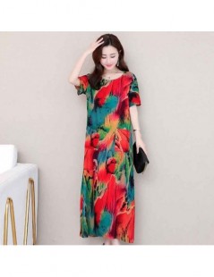 Dresses Women summer dresses casual print vintage long dress loose plus size maxi dress robe vestidos - Color 10 - 4V30939597...