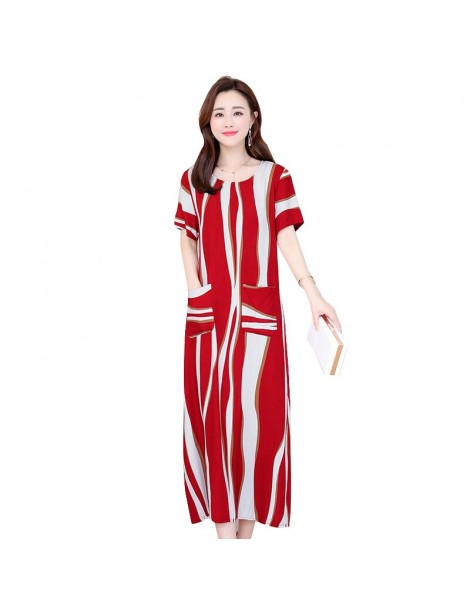 Dresses Women summer dresses casual print vintage long dress loose plus size maxi dress robe vestidos - Color 10 - 4V30939597...