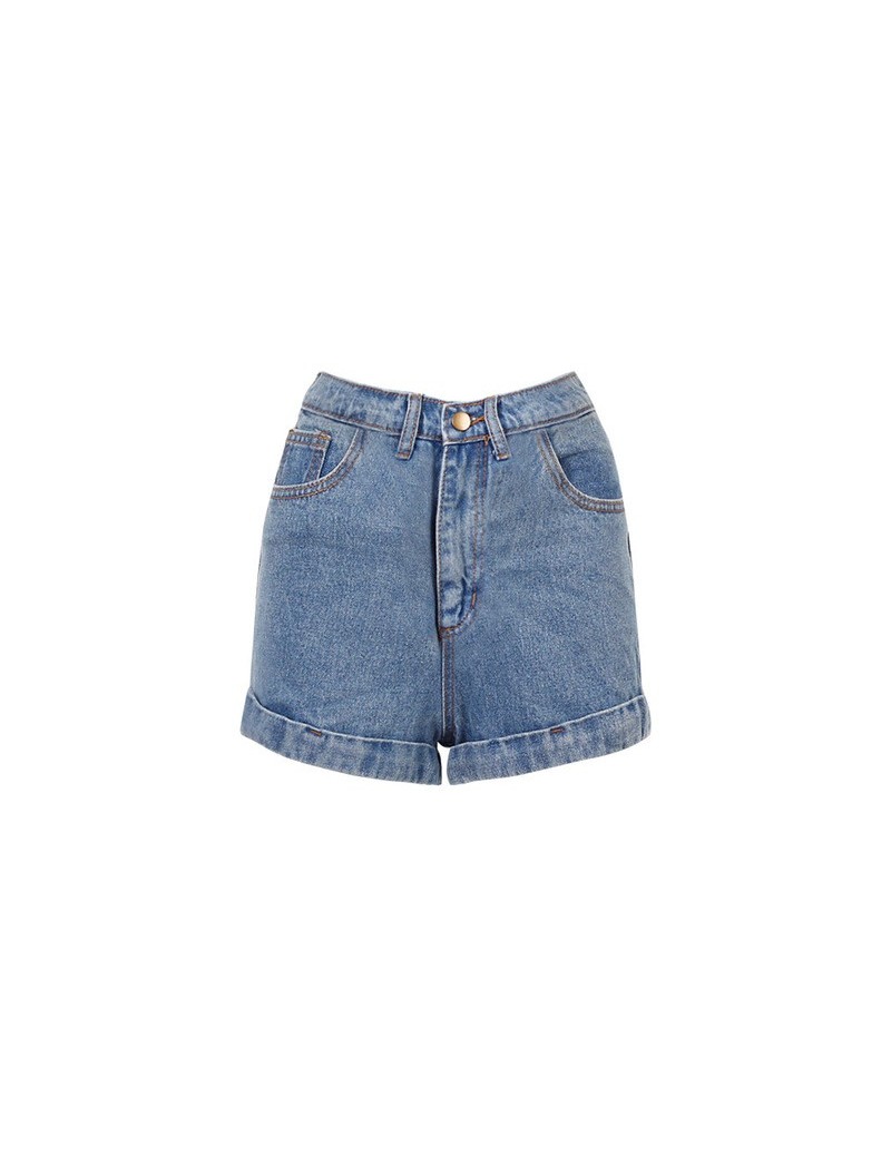 Basic Denim Shorts For Women 2018 Summer New Branded Trendy Slim Plus Size Short Pants High Waist Casual Jeans Shorts - ligh...