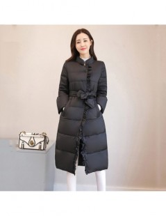 Parkas 2017 new Women Long lace Jackets Padded-Cotton Coats Winter 3/4 sleeve Warm Wadded Female Parkas fashion thick Outerwe...