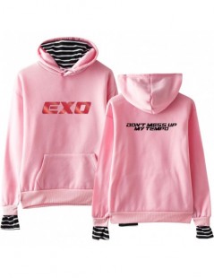 Hoodies & Sweatshirts EXO Two false pieces Kpop Harajuku Women Fashion Long Sleeve Hooded Winter/Autumn Casual Sweatshirts Pl...