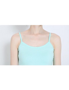 Camis Casual Low-cut Basic Spaghetti Straps Top Solid Color Cotton Women Camis - watermelon - 4K3943395529-6 $12.57