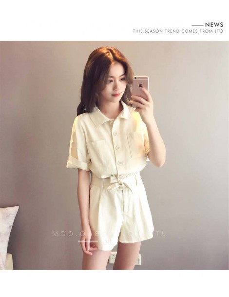 Rompers 2018 Summer Shorts Fashion Short Casual Jumpsuits Jeans Coverall Women Jumpsuit Denim Overalls Shirt Rompers Girls Sh...
