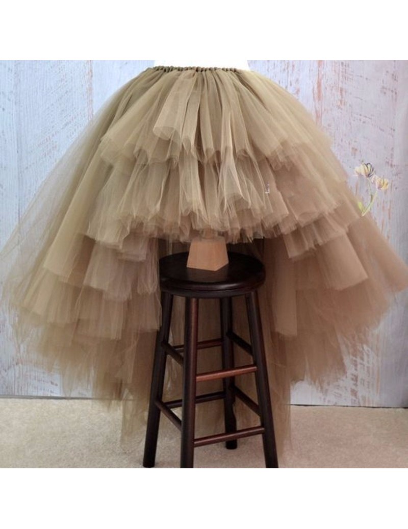 Asymmetrical High Low Tiered Puffy Tulle Skirts For Women Special Designed Floor Length Long Women Skirt Tutu 2017 Custom Ma...