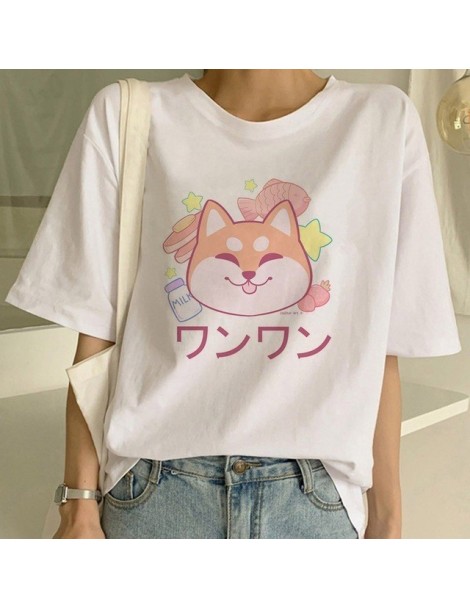 T-Shirts Shiba Inu T Shirt Funny Cute Animal Shirt Funny Graphic Korean Clothing Top Women Ulzzang T-shirt Female Tees Haraju...