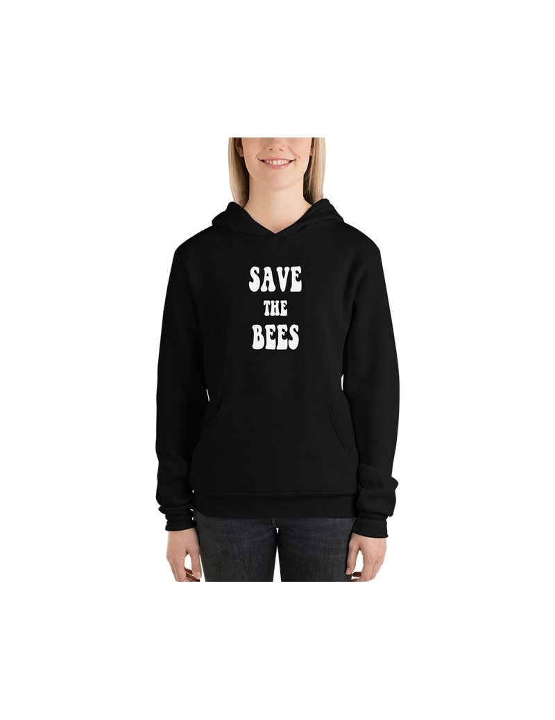 Save The Bees Letter Print Women Oversized Hoodie Harajuku Woman Sweatshirt Streetwear Gothic Pink Clothing Sudadera Mujer D...