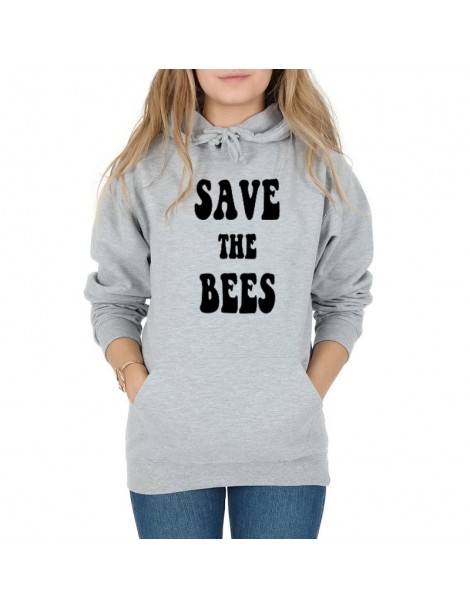 Hoodies & Sweatshirts Save The Bees Letter Print Women Oversized Hoodie Harajuku Woman Sweatshirt Streetwear Gothic Pink Clot...
