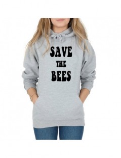 Hoodies & Sweatshirts Save The Bees Letter Print Women Oversized Hoodie Harajuku Woman Sweatshirt Streetwear Gothic Pink Clot...