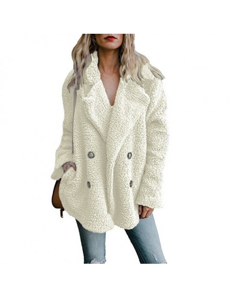 Wool & Blends New Solid Coat Women Autumn Winter Wide Lapel Loose Warm Outwear Female Casual Jumper Ladies Loose Blend Coat F...