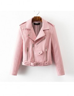 Jackets Leather jacket ladies autumn 2018 new Korean fashion short section waist Pu leather wild women's jacket Yellow pink b...