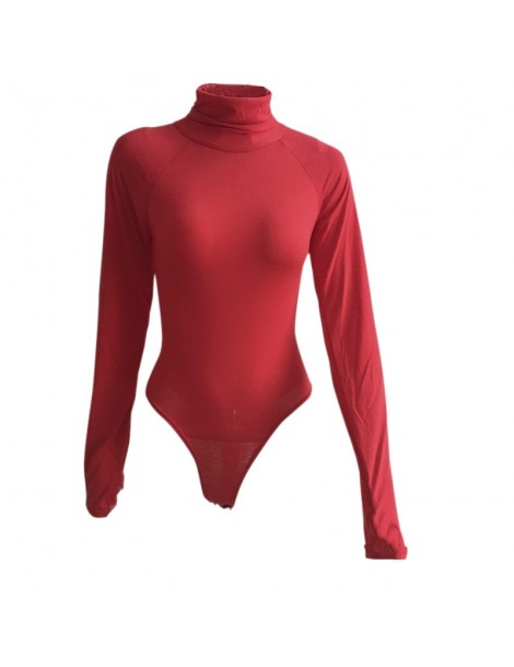 Bodysuits Women Bodycon Bodysuit Skinny Long Sleeve Club Stretchy Rompers Jumpsuit - Gray - 5K111226523112-2 $11.72