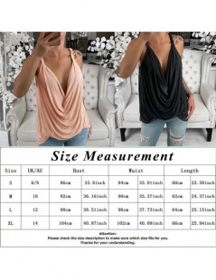 Tank Tops Newly Fashion Summer Sexy V-neck Wrinkle Loose Tie Strap Top Women Casual Tank Tops - W30507PK - 454155803586-2 $12.16