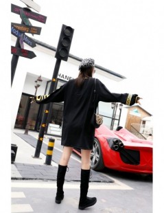 Hoodies & Sweatshirts Mujeres Cartoon Sweatshirts Dress High Street Sequins O-Neck Hoodies Plus Size Casual Loose Long Pullov...