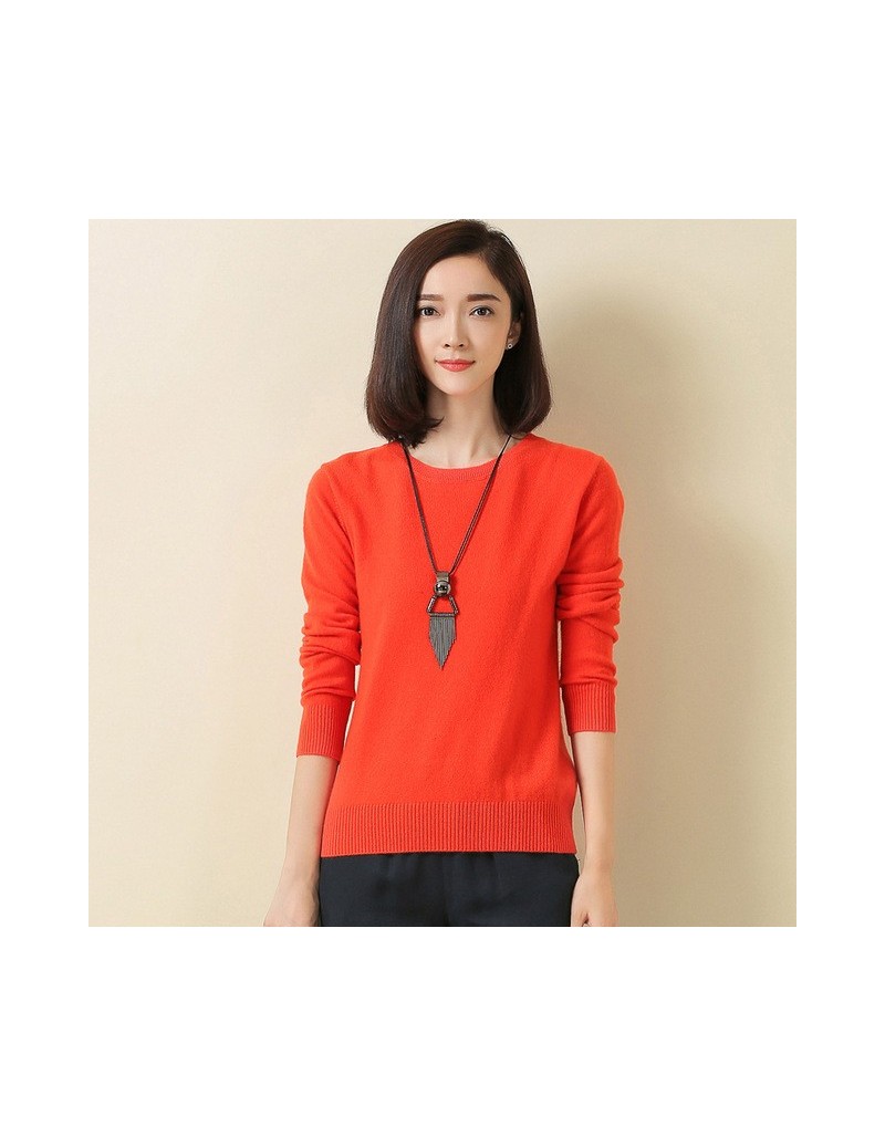 high quality cashmere sweater women sweater knit top sweater winter strong autumn female women oversized sweater - Orange - ...