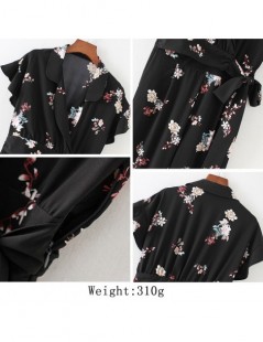 Jumpsuits 2018 spring women casual full length jumpsuits loose black print female jumpsuits sashes fashion bow jumpsuits - BL...