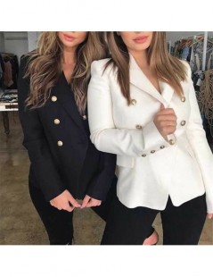 Blazers Plus Size S-2XL Feamle Casual Blazers Solid Color Button Style Women Collar Blazer Suit Thin Jacket Ladies Formal Coa...