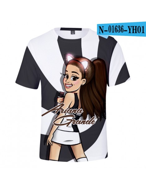 T-Shirts Sexy Ariana Grande t shirt Cool Singer Harajuku Music fans T-Shirt Famous Brand Summer Soft Women/men Couples Tops c...